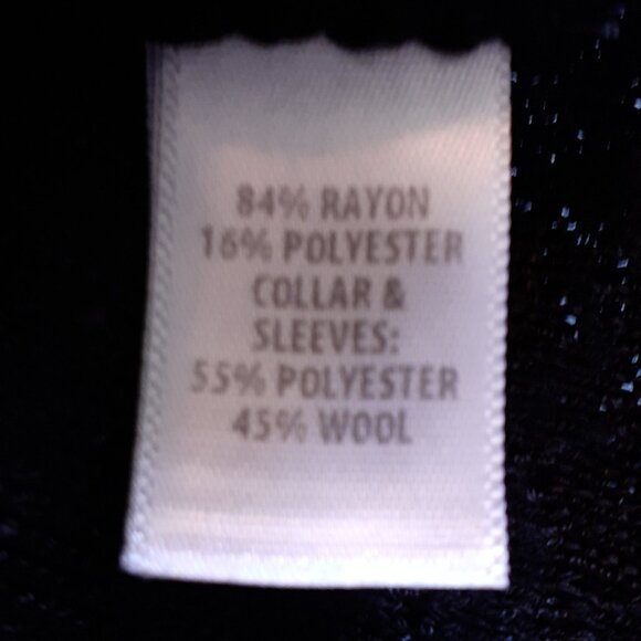 St. John Sport Oversized Full Zip Mock Neck 3/4 Sleeve Sweater Black Size S - Picture 12 of 14